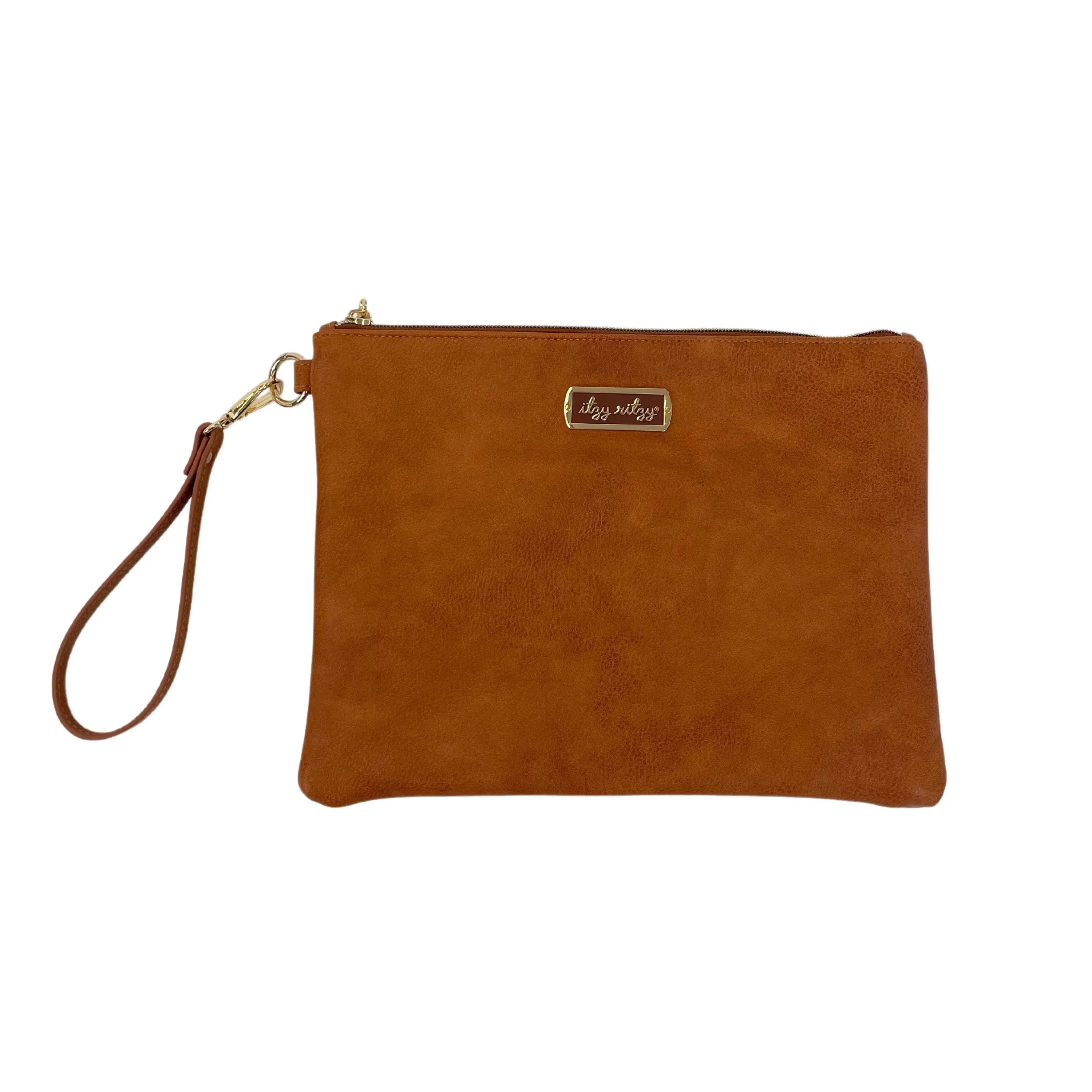 Itzy Ritzy Boss Changing Clutch, Cognac