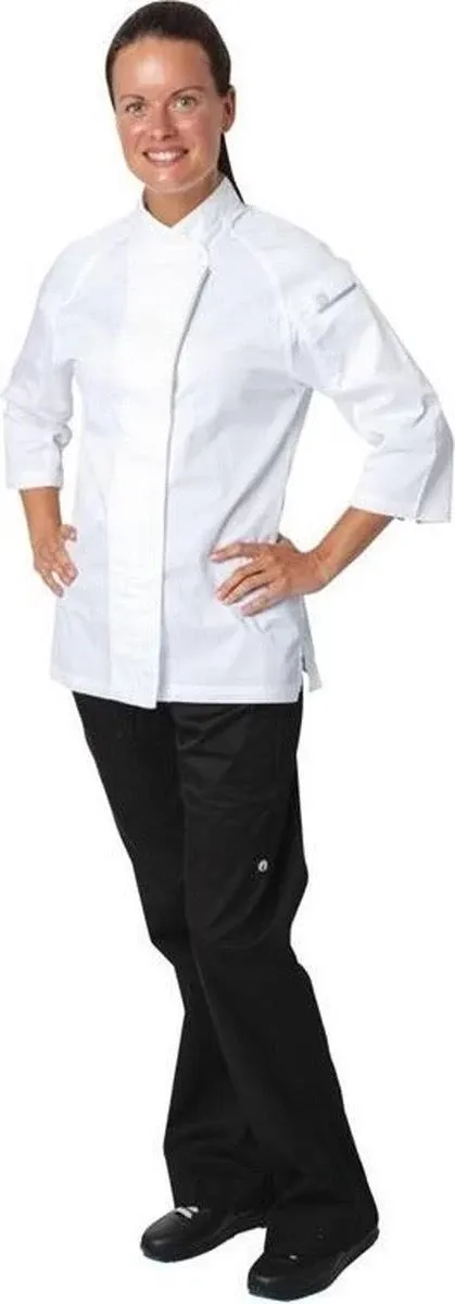 Chef Works VSWOWHTL Women's Verona V-Series Chef Coat White L