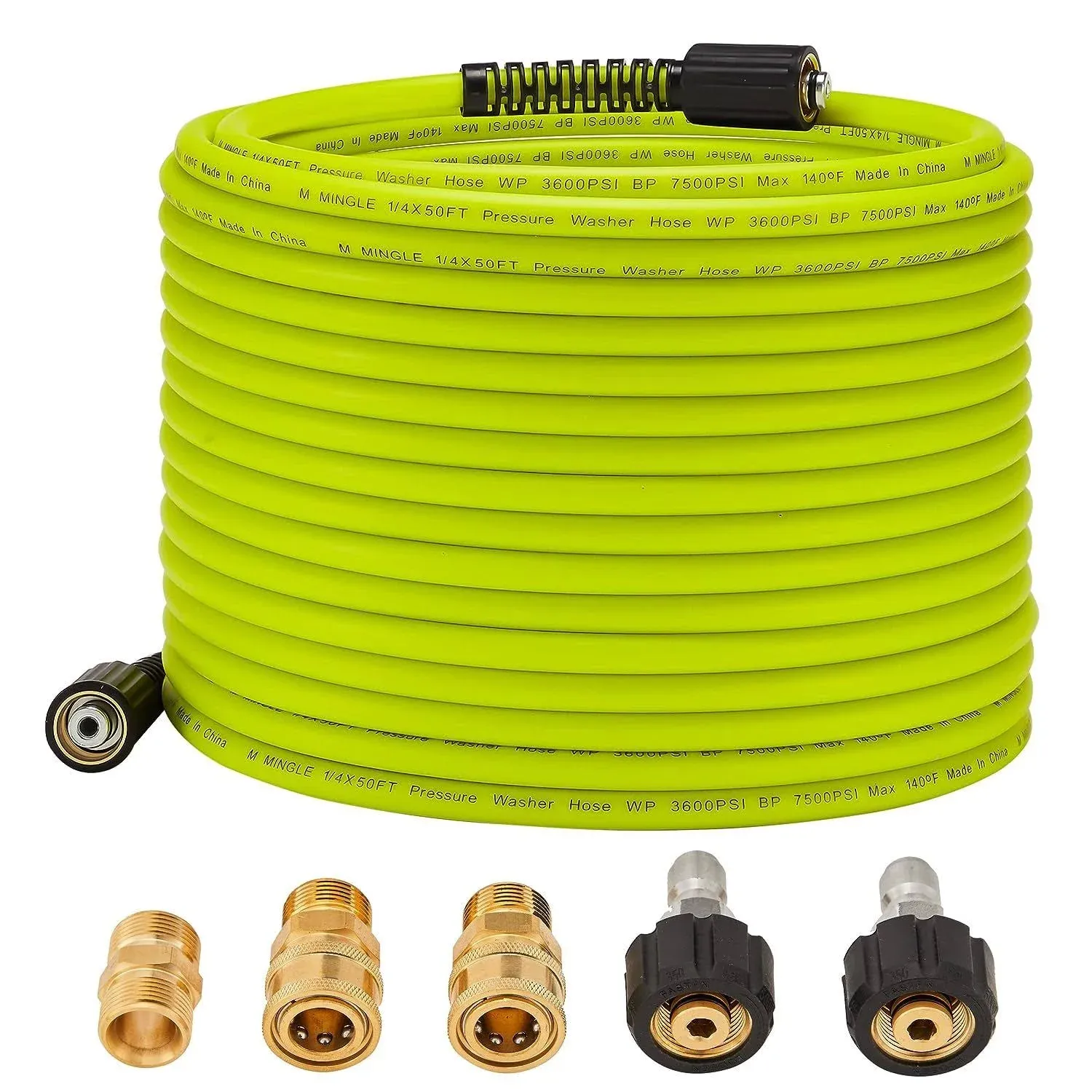 50 FT Pressure Washer Hose 1/4&#034; Replacement Power Wash Hose with Quick Connect