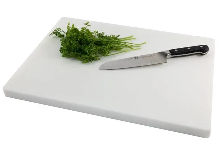 Restaurant Thick White Plastic Cutting Board, NSF, FDA Approved, 18 x