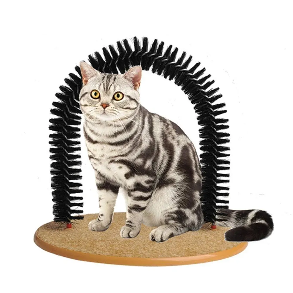 xinmao Pet Grooming Scratcher Brush Cat Arch Self Groomer Massager Groom Toy Cat ...