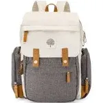 Parker Baby Diaper Backpack - Large Diaper Bag with Insulated Pockets, Stroller Straps and Changing Pad -"Birch Bag" - Gray