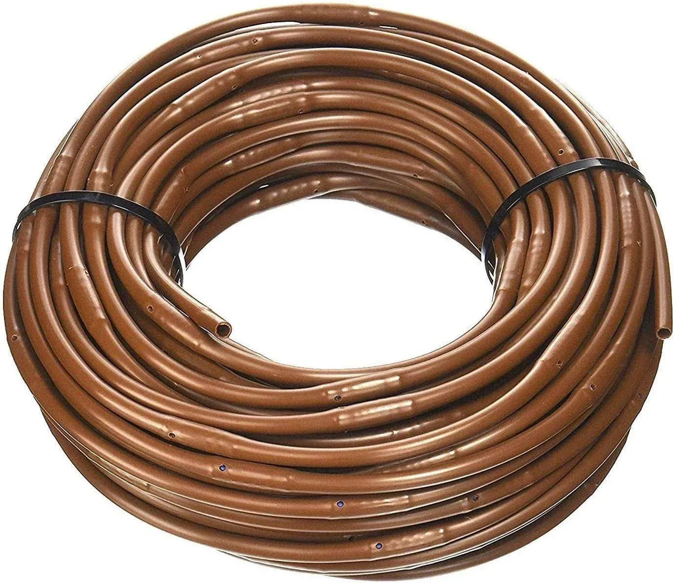 (500' Foot Roll) USA Made - 1/4-Inch x Irrigation/Hydroponics Dripline with 6-Inch Emitter Spacing (Brown)