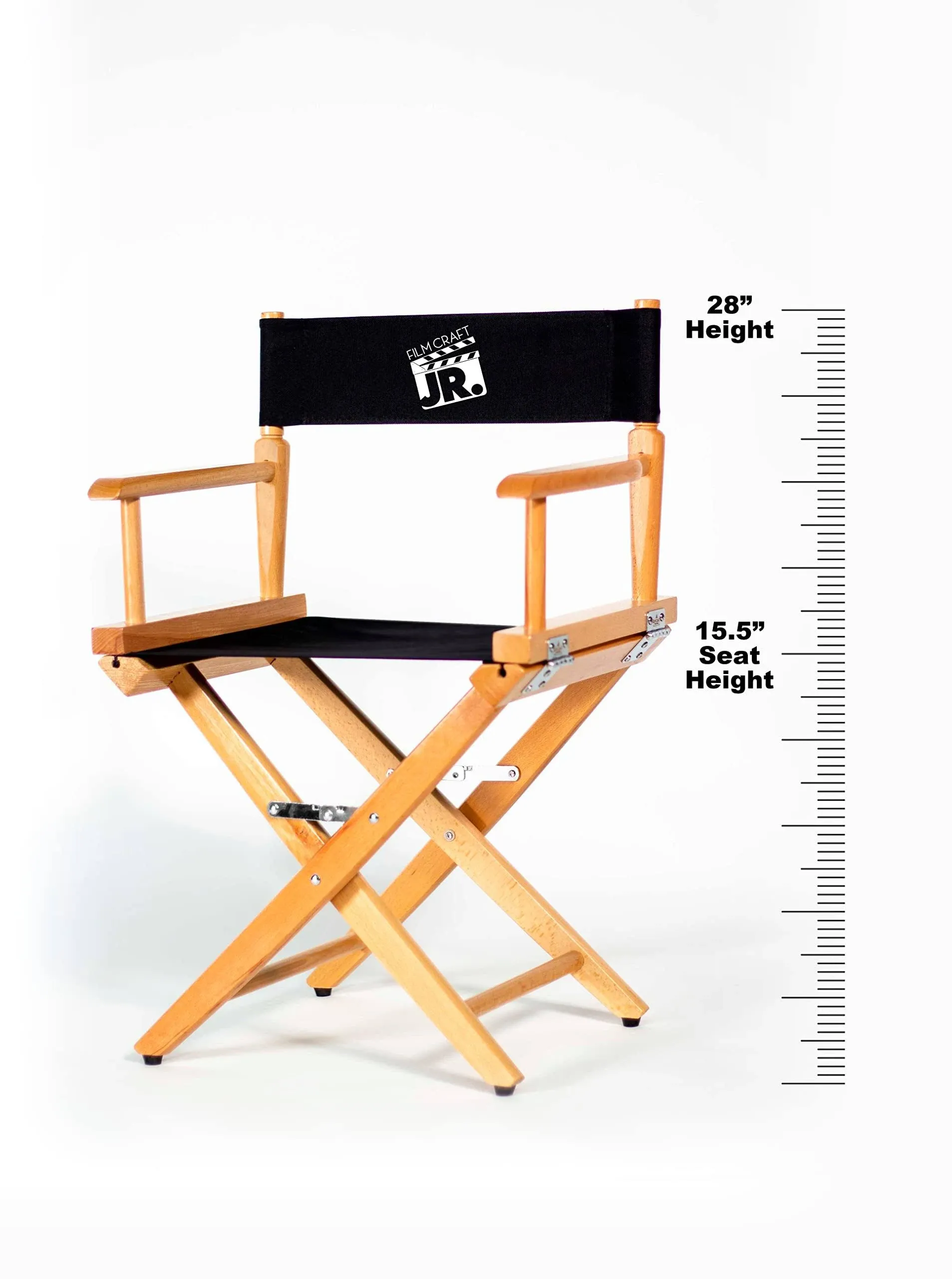 Filmcraft Junior Director's Chair - Kids and Pets - Shortest Professional Director's Chair 15.5" inch seat Height for Set, Stage and Studio