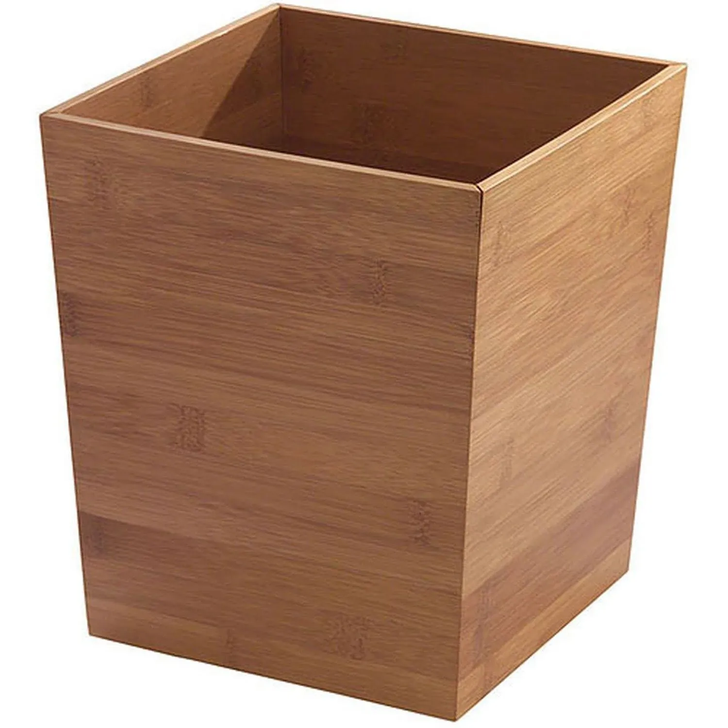 iDesign Formbu Trash Can for Bathroom, Kitchen and Office, Bamboo