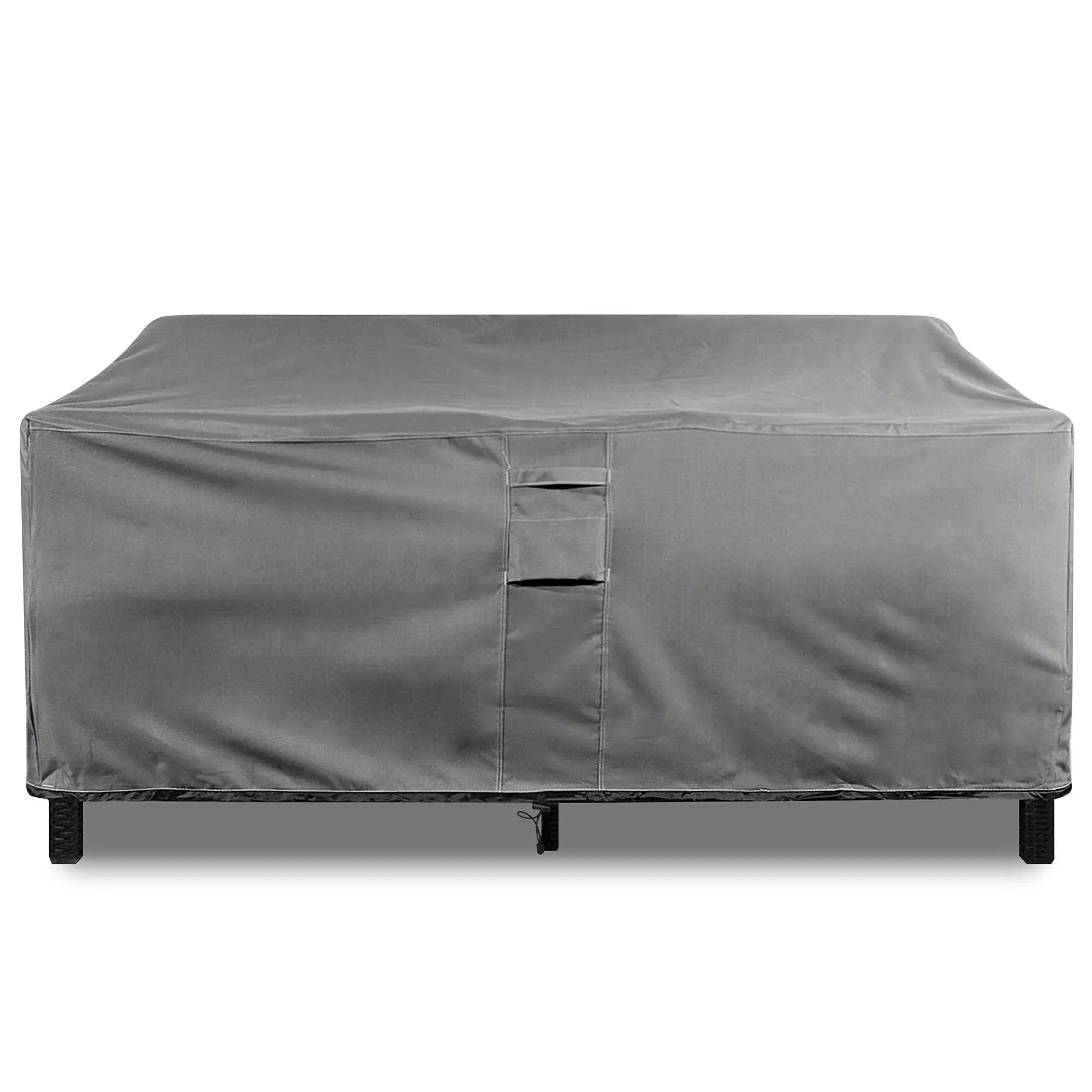 Khomo Gear Outdoor Love Seat Cover 48" L x 32.5" W x 31" D Gray Polyester Loveseat Patio Furniture Cover | GER-1200