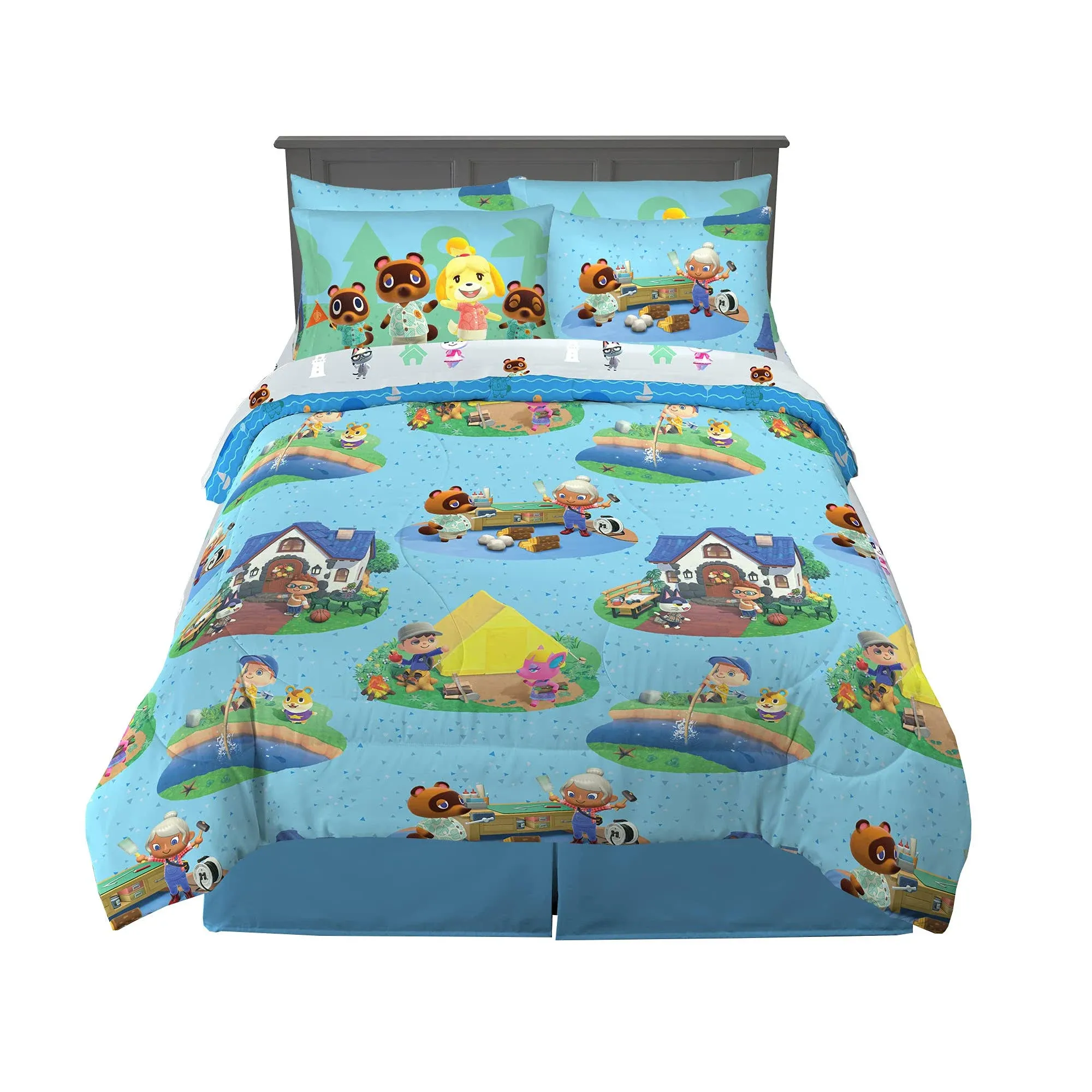 Animal Crossing 7 PC Full Bed Set