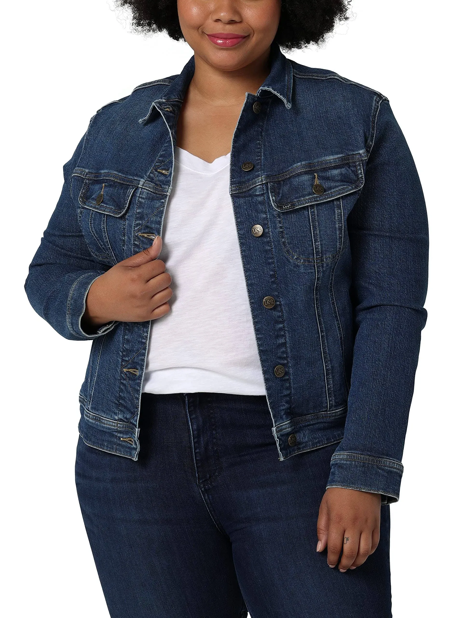 Lee Women's Plus Legendary Denim Jacket, Size: 3XL, Blue