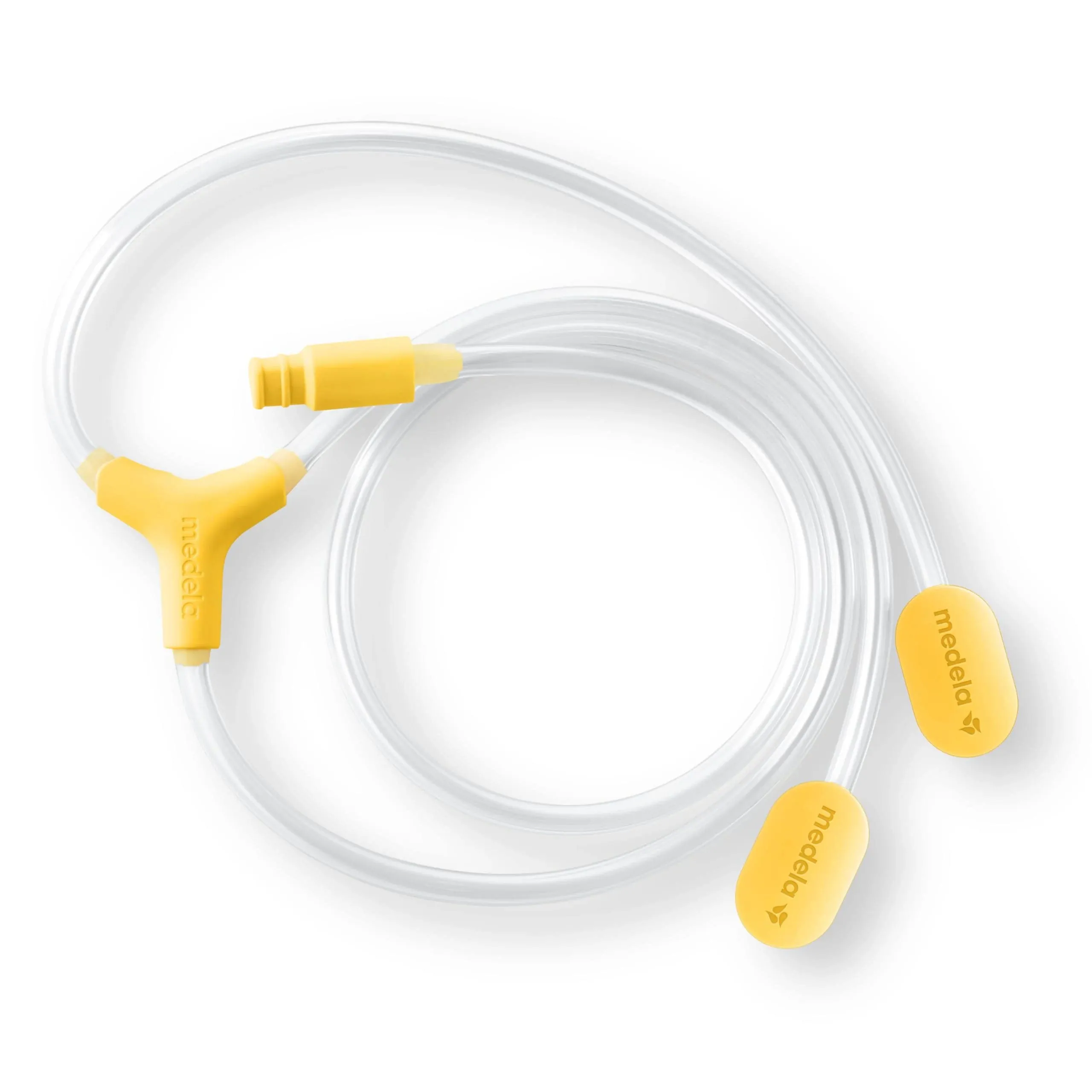 Medela Tube de rechange, compatible avec le tire-lait mains libres New Pump in Style, pièces de rechange authentiques, fabriqué sans BPA, 1 lot, jaune clair