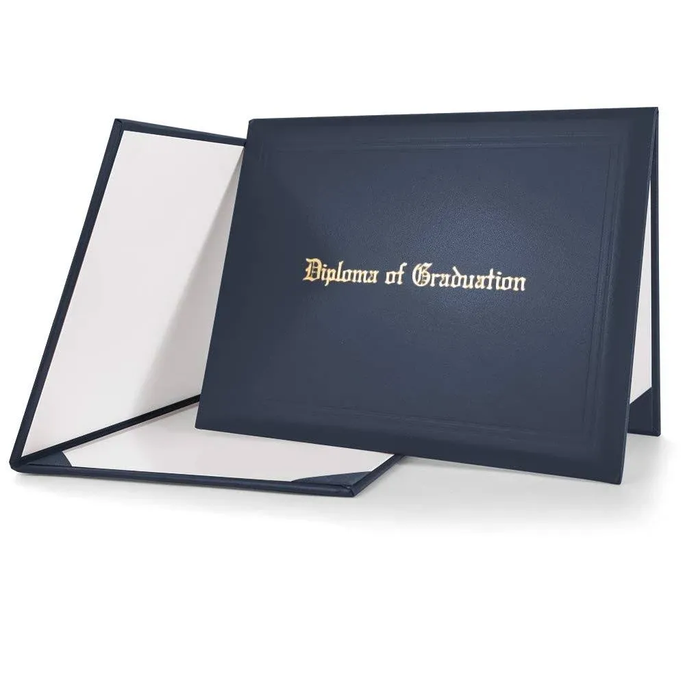 Imprinted Diploma Cover for Certificate 8.5''x 11'' Darkblue
