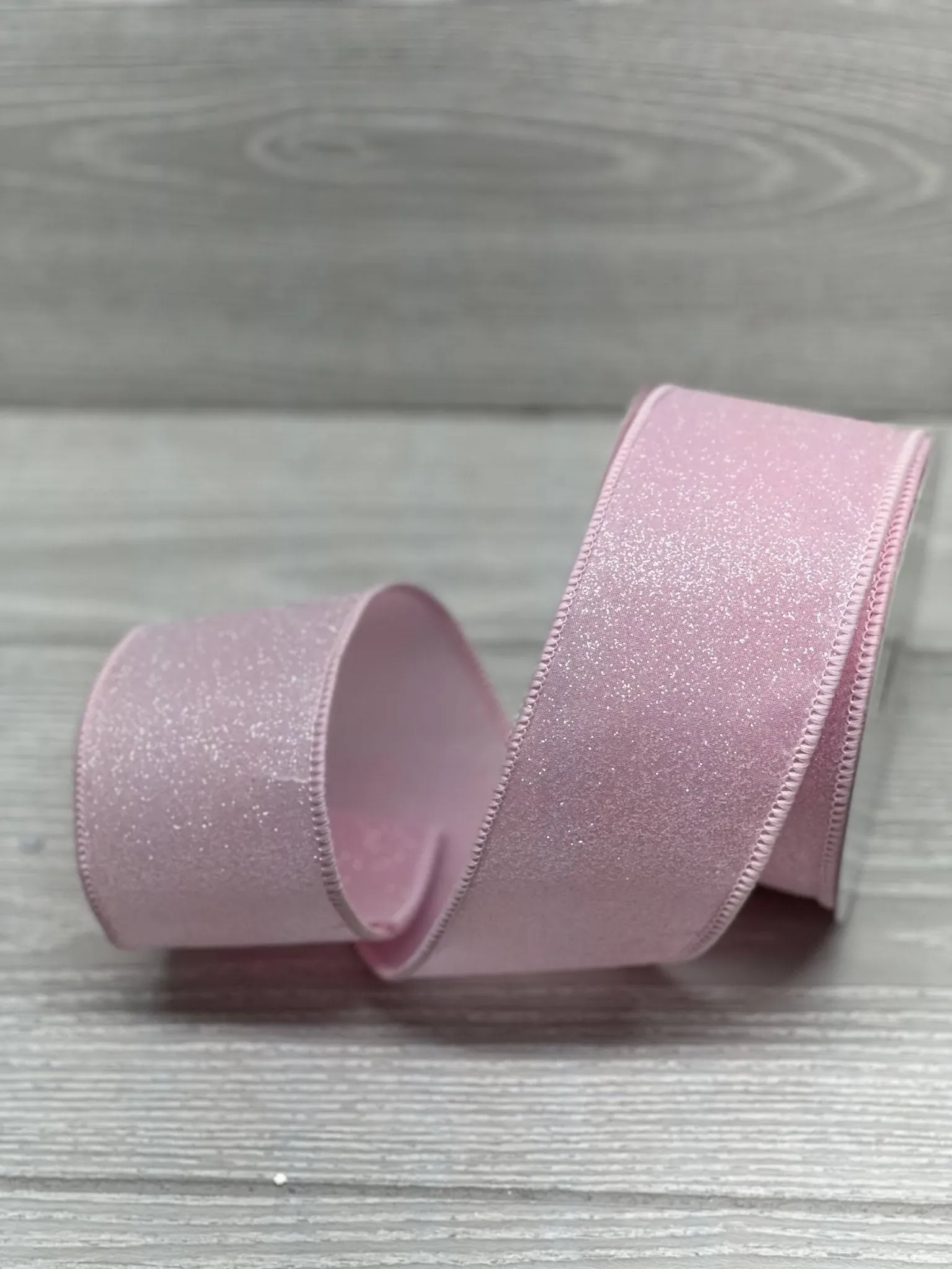 2.5in x 10yd Candy Glitter Ribbon PINK