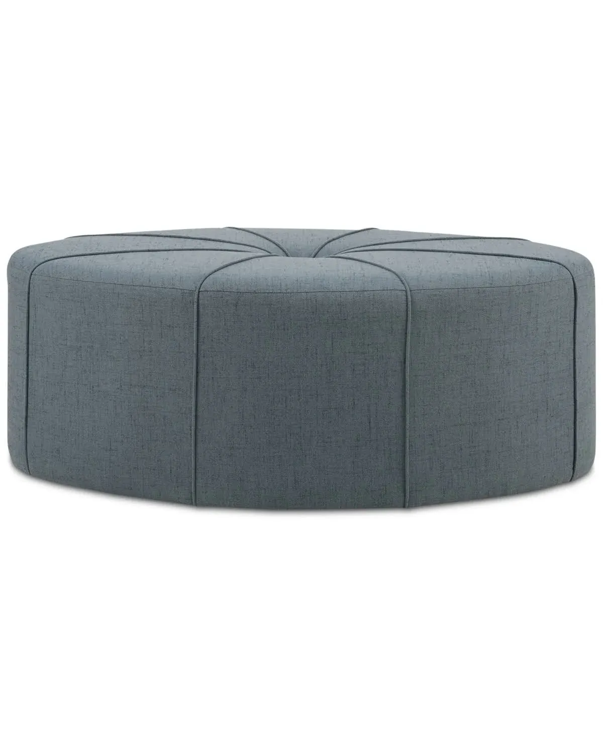 Mitchell Oval Ottoman Blue