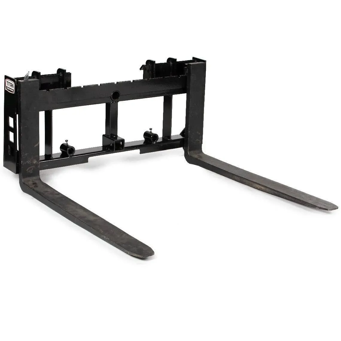 Titan Attachments Skid Steer Pallet Fork Frame Attachment, 48 Fork Blades, Rate 4 ...