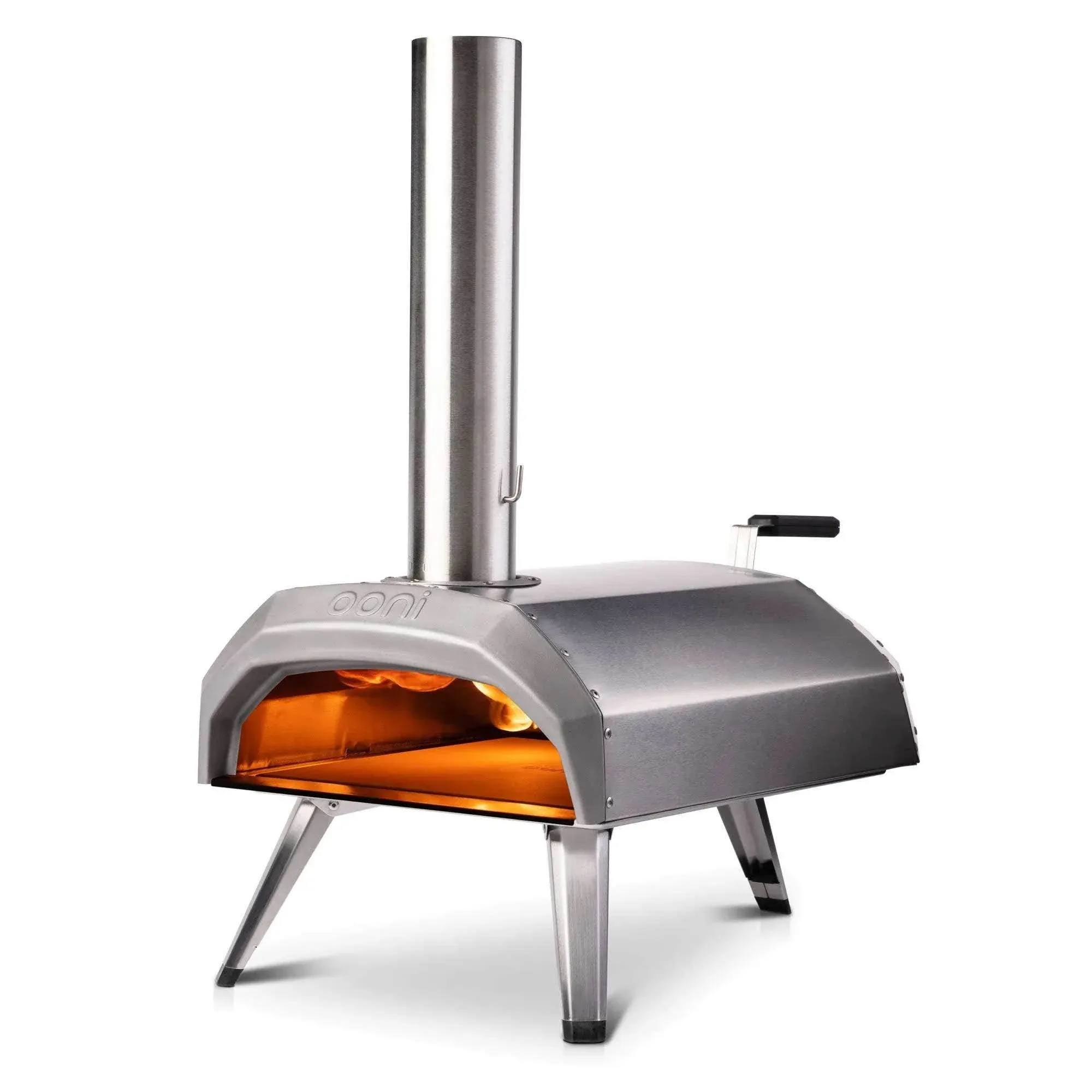 Ooni - Karu 12G 29.7-In. Multi-Fuel Outdoor Portable Pizza Oven with Borosilicate Glass Door and Integrated Thermometer - Black