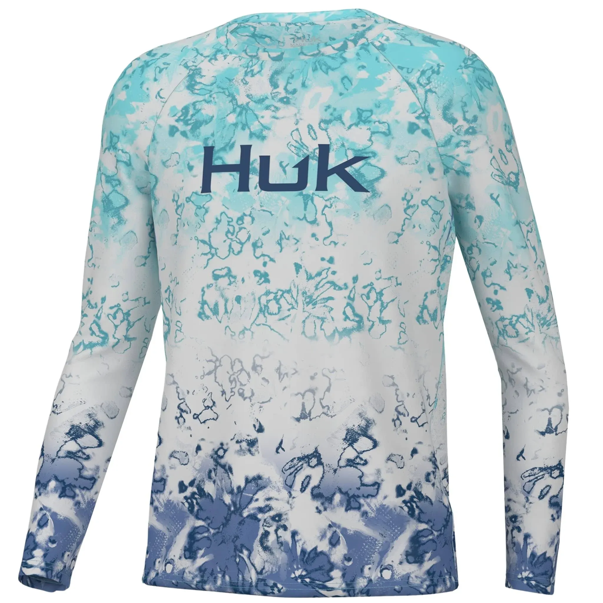 Huk Youth Fin Fade Pursuit Long-Sleeve Shirt, Youth Small, Island Paradise