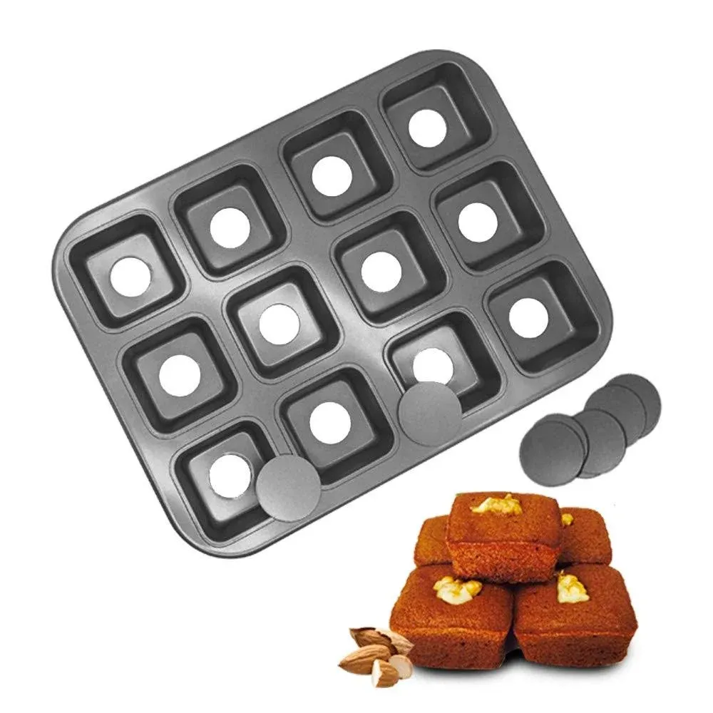 HOMOW Non-Stick Bakeware Brownie Bar Baking Pan Mini Cheesecake Pan Cupcake P...