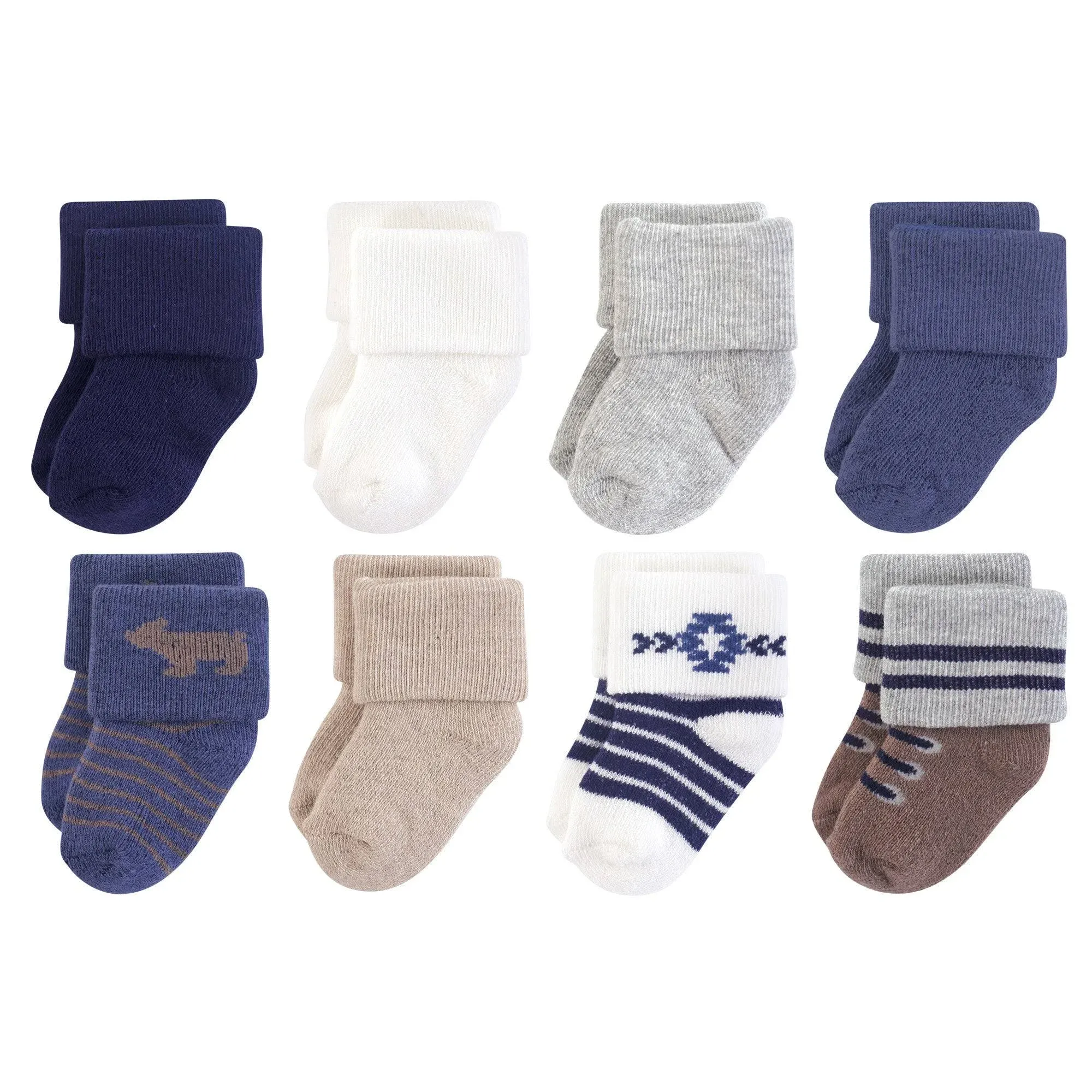 Hudson Baby Cotton Rich Newborn and Terry Socks