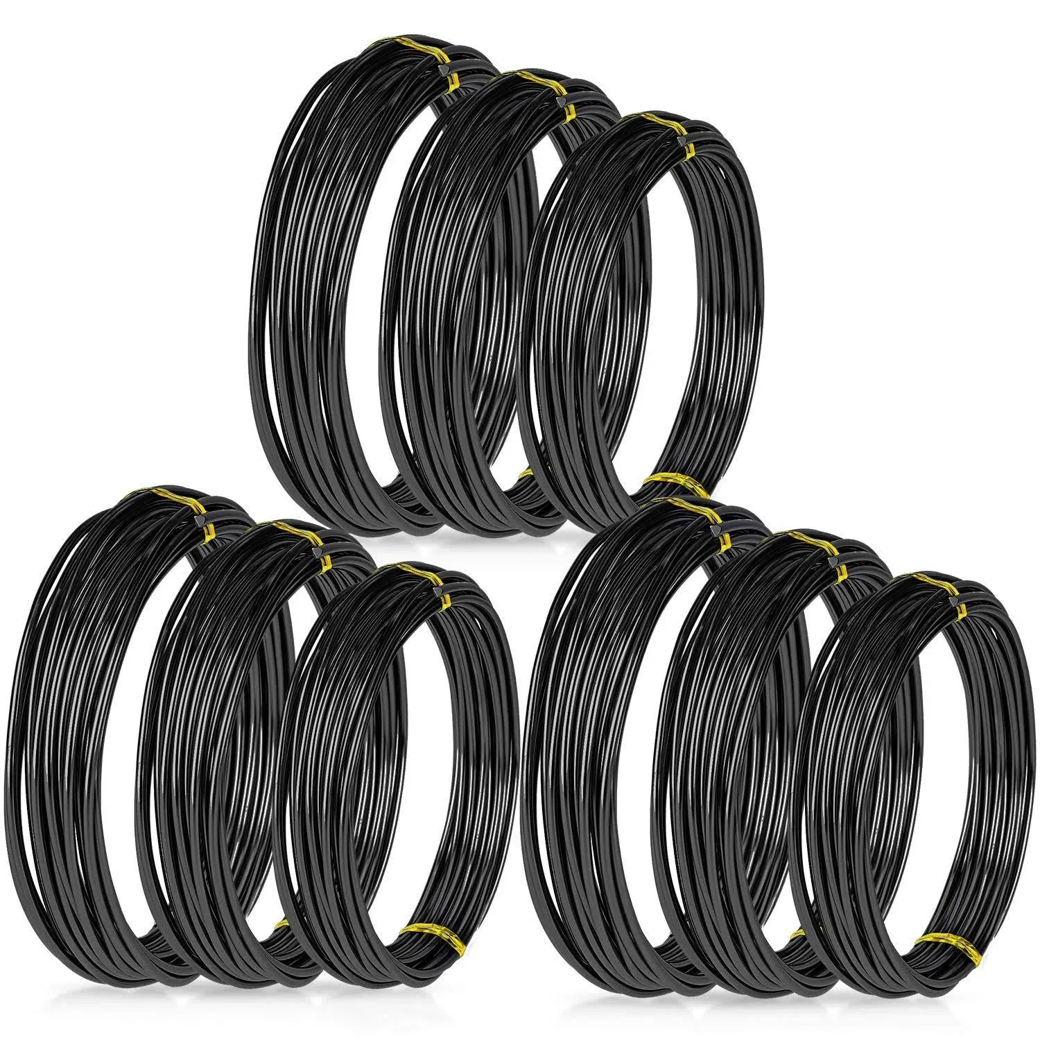 Zhanmai 9 Rolls Bonsai Wires Anodized Aluminum Bonsai Training Wire with 3 Sizes ...