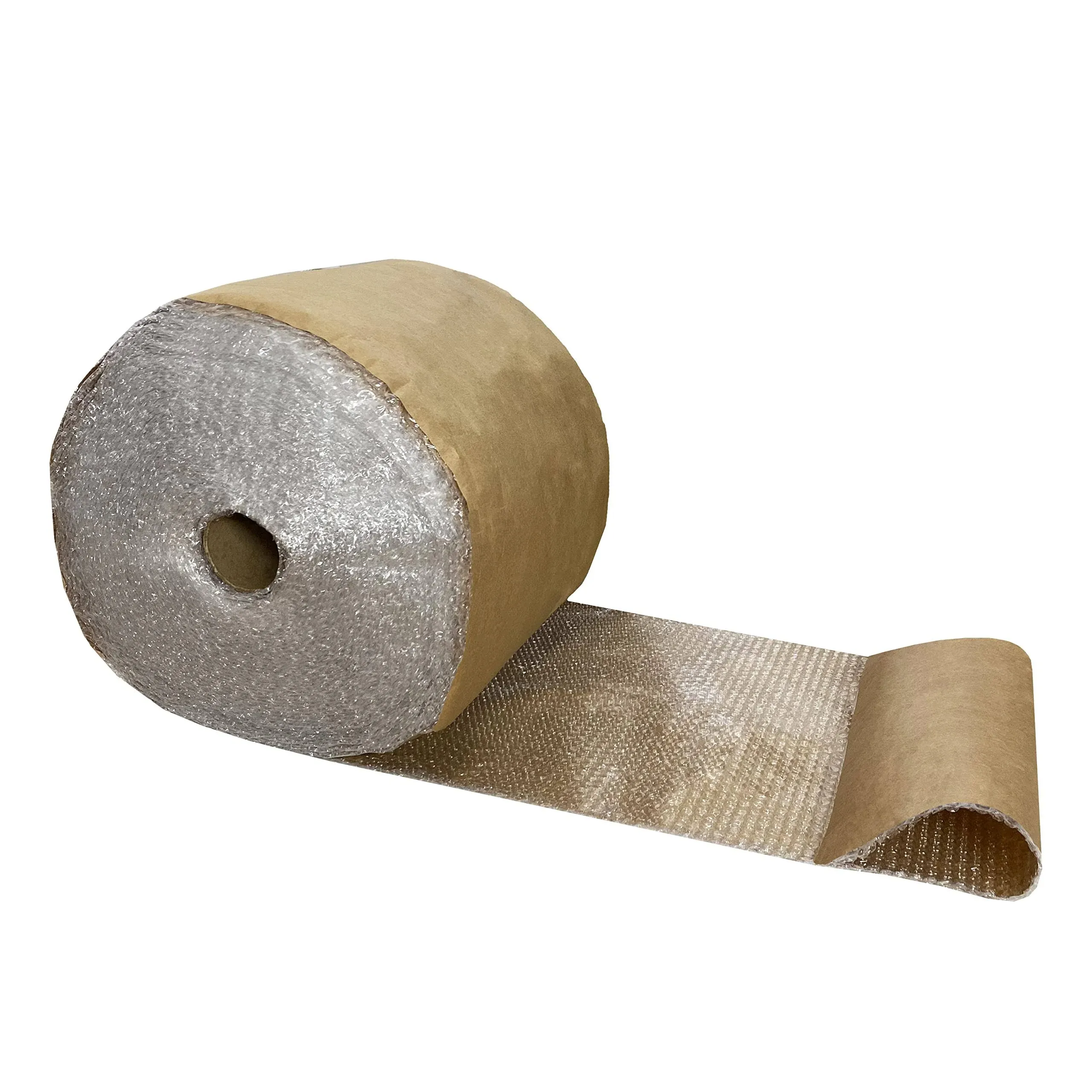 Bubble Cushioning Protective Packaging, kraft paper (125' Length x 12" Wide)