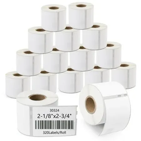 Lotfancy 2-1/8 x 2-3/4 in Thermal Labels Compatible Dymo 30324, White (16 Rolls ...