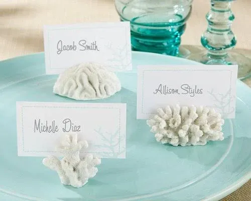 Kate Aspen Seven Seas Coral Place Card/Photo Holder (4 Sets of 6, 24pcs) - Table ...