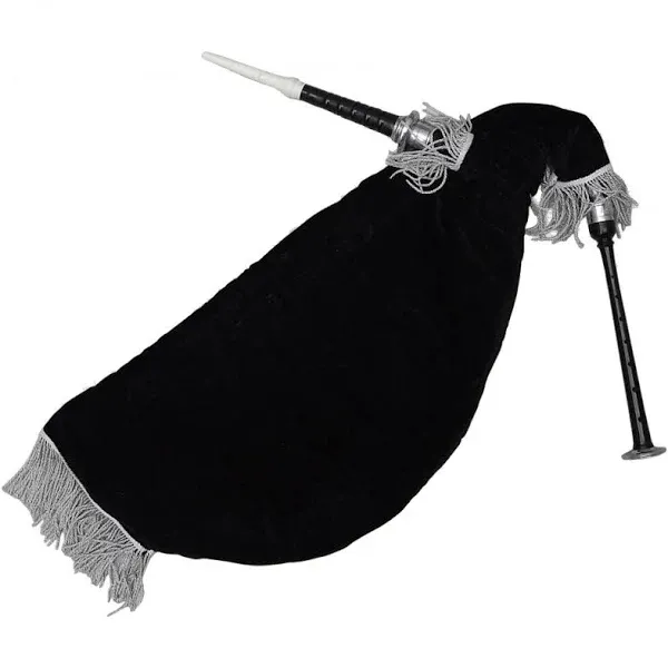 New AAR Brand Scottish Goose Bagpipe Black Color Silver Mount Black Velvet Bag