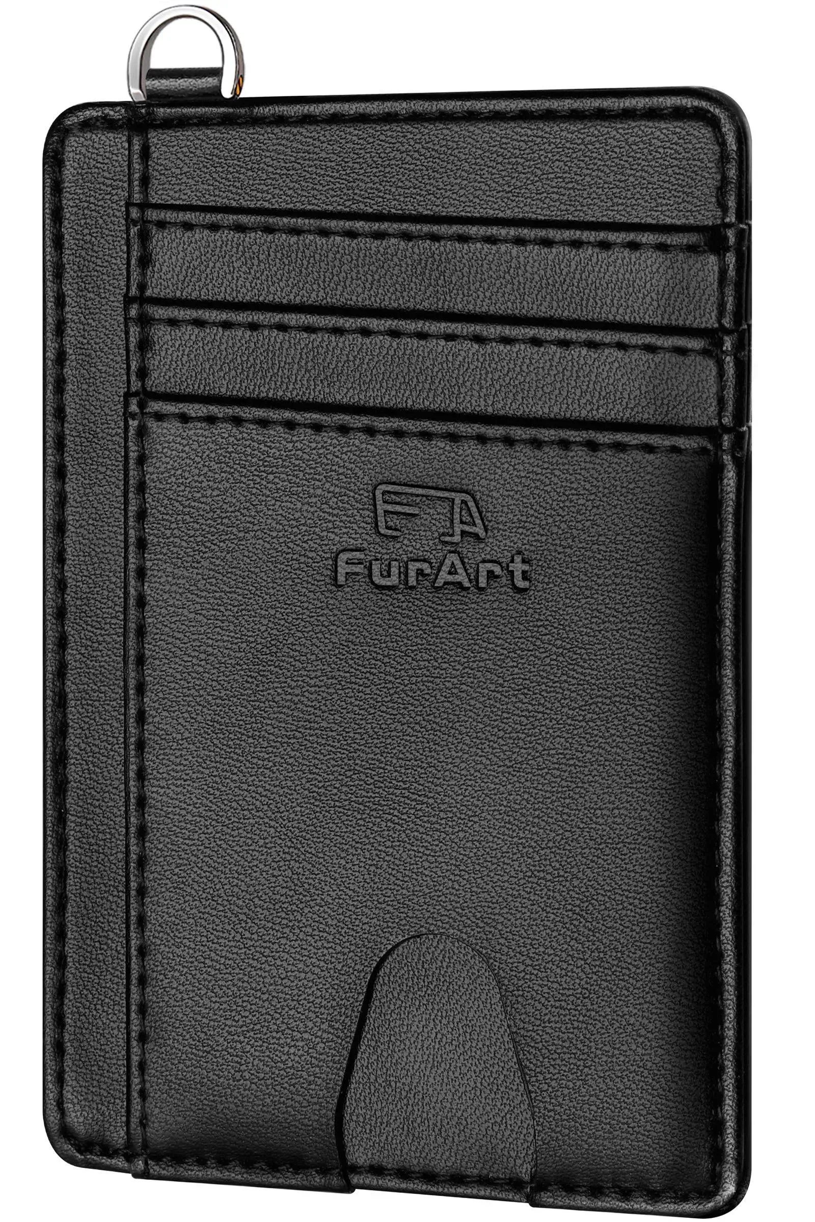 FurArt Slim Minimalist Wallet Front Pocket Wallets RFID Blocking Credit Card ...