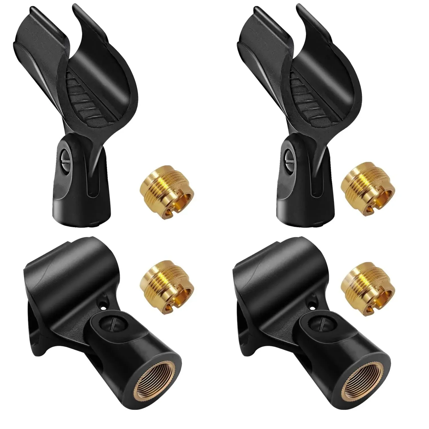 Mictop Universal Microphone Clip Holder with 5/8 Male to 3/8 Female Screw Adapte