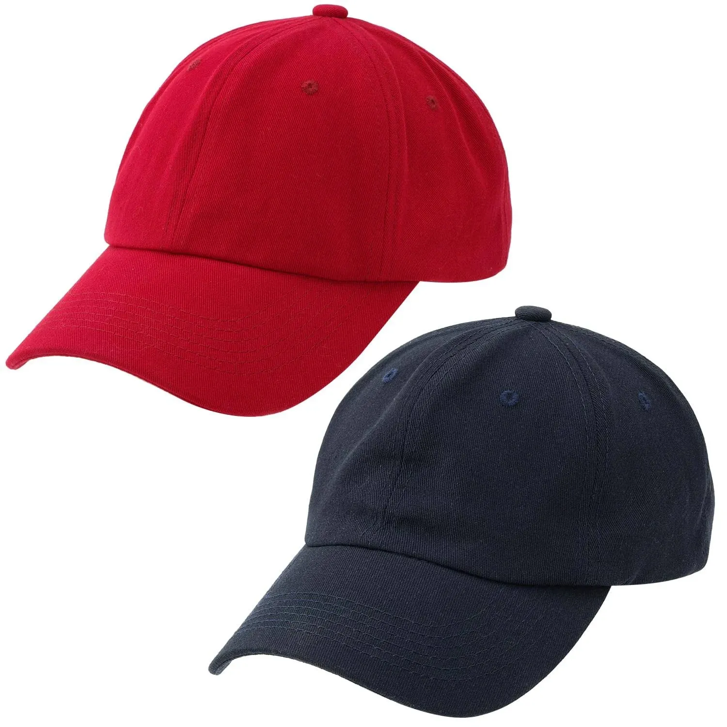 MEINICY 2pcs Classic Baseball Cap for Men Women Solid Color Cotton Adjustable Dad ...