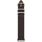 16mm Espresso Leather Watch Strap