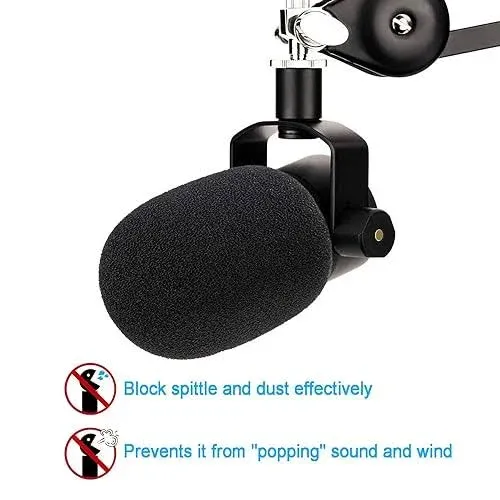 SUNMON PodMic Pop Filter Windscreen - Perfect Mic Foam Cover Compatible for Rode ...