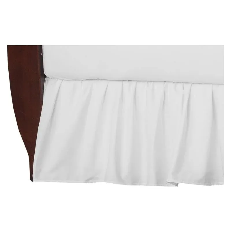 TL Care 100% Natural Cotton Percale Crib Bed 1 Count (Pack of 1), White 