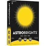 Astrobrights Colored Paper, 24 lbs., 8.5" x 11", Solar Yellow, 500 Sheets/Ream (22531)