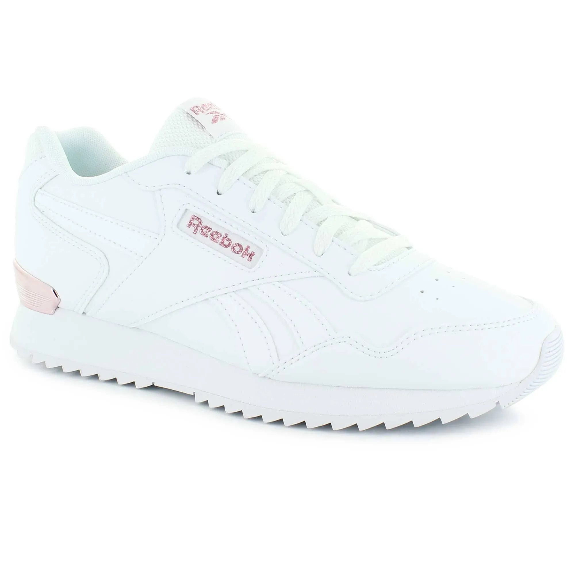 Reebok Glide Ripple Clip FTWR White/Rose Gold Athletic Lace Up Shoes Size 8.5