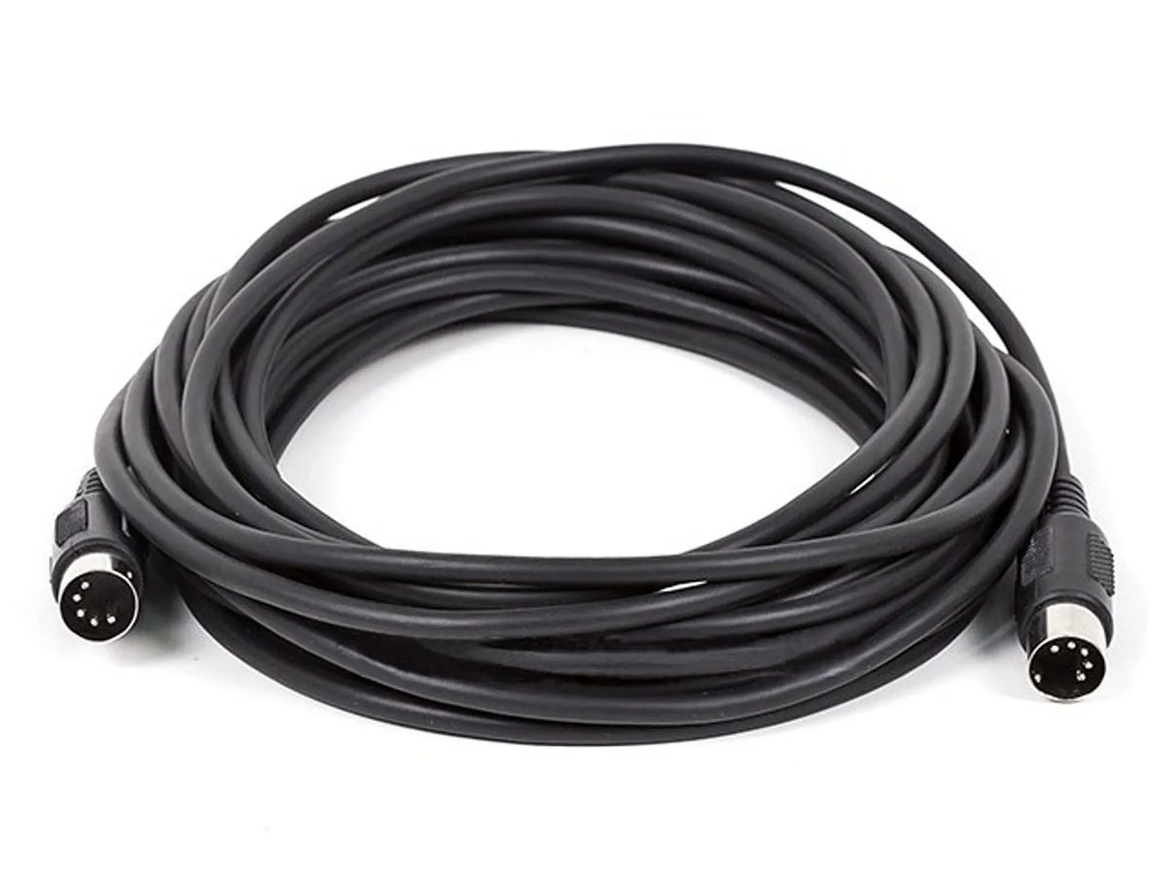 Monoprice 10ft MIDI Cable - Black With Keyed 5-pin DIN Connector