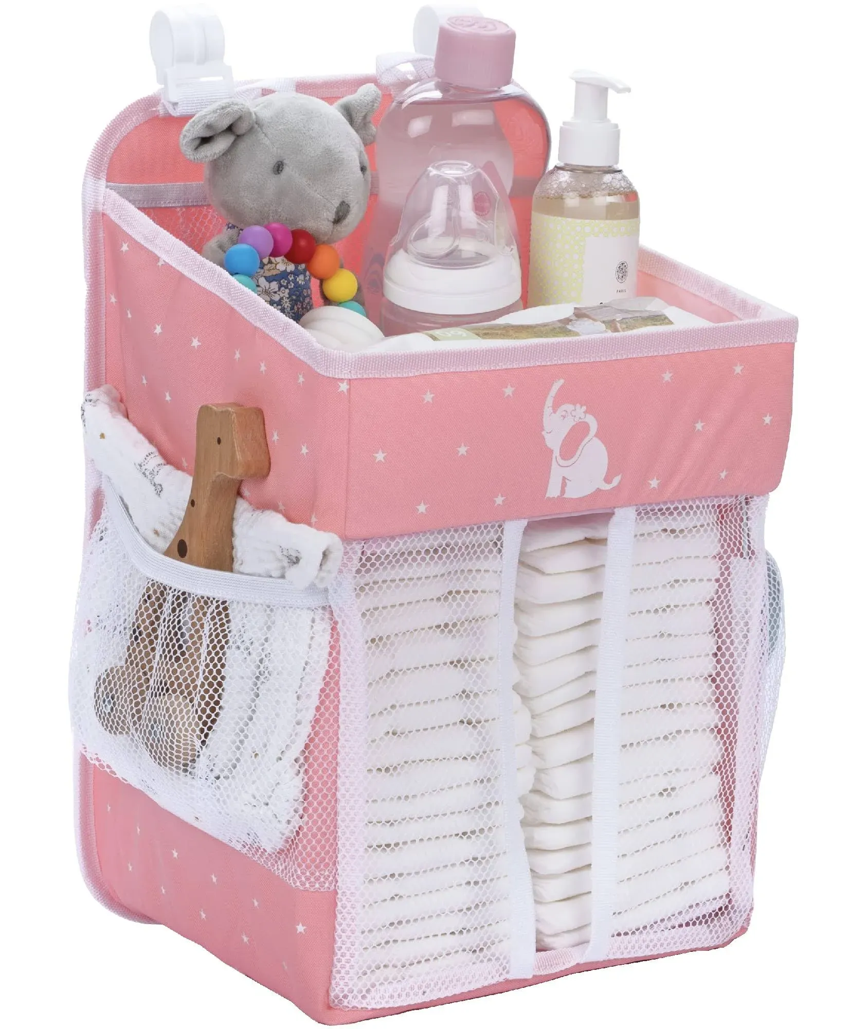 Cradle Star Baby Crib Diaper Caddy - Hanging Diaper Organizer - Storage for Baby ...