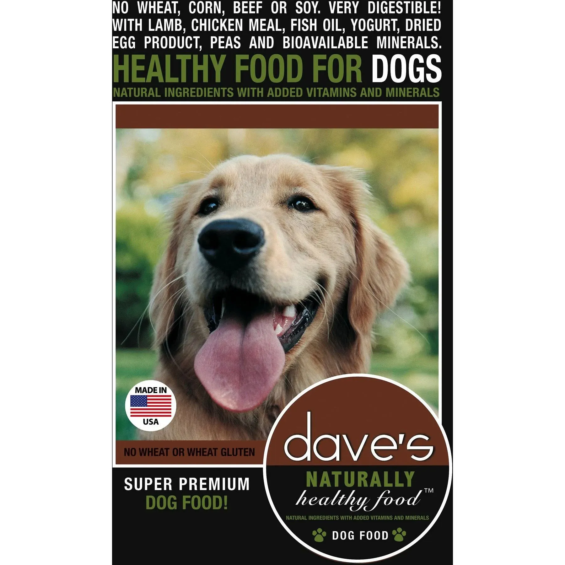 Dave's Pet Food Natural Health Dog Food, 4 Lb