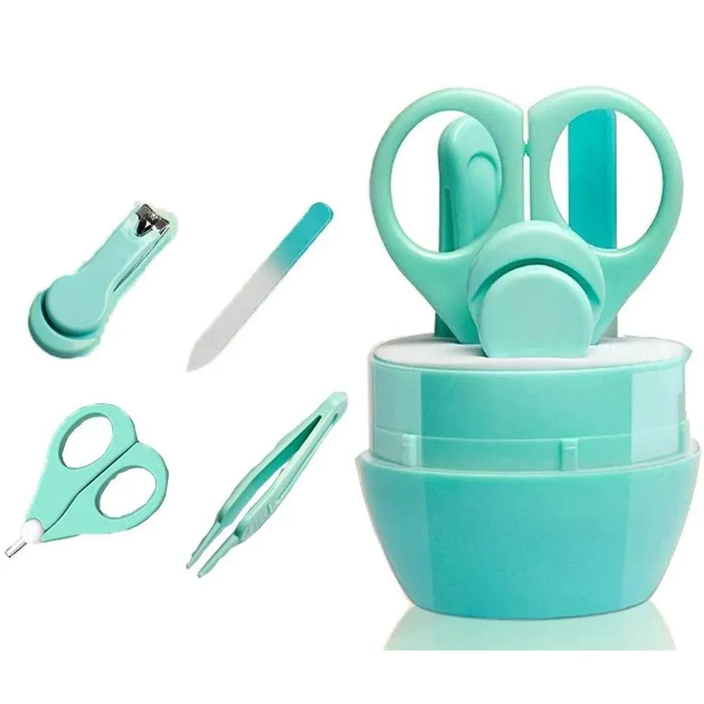 Emoly Baby Manicure Set, 4-in-1 Baby Grooming Kit, Premium Stainless S