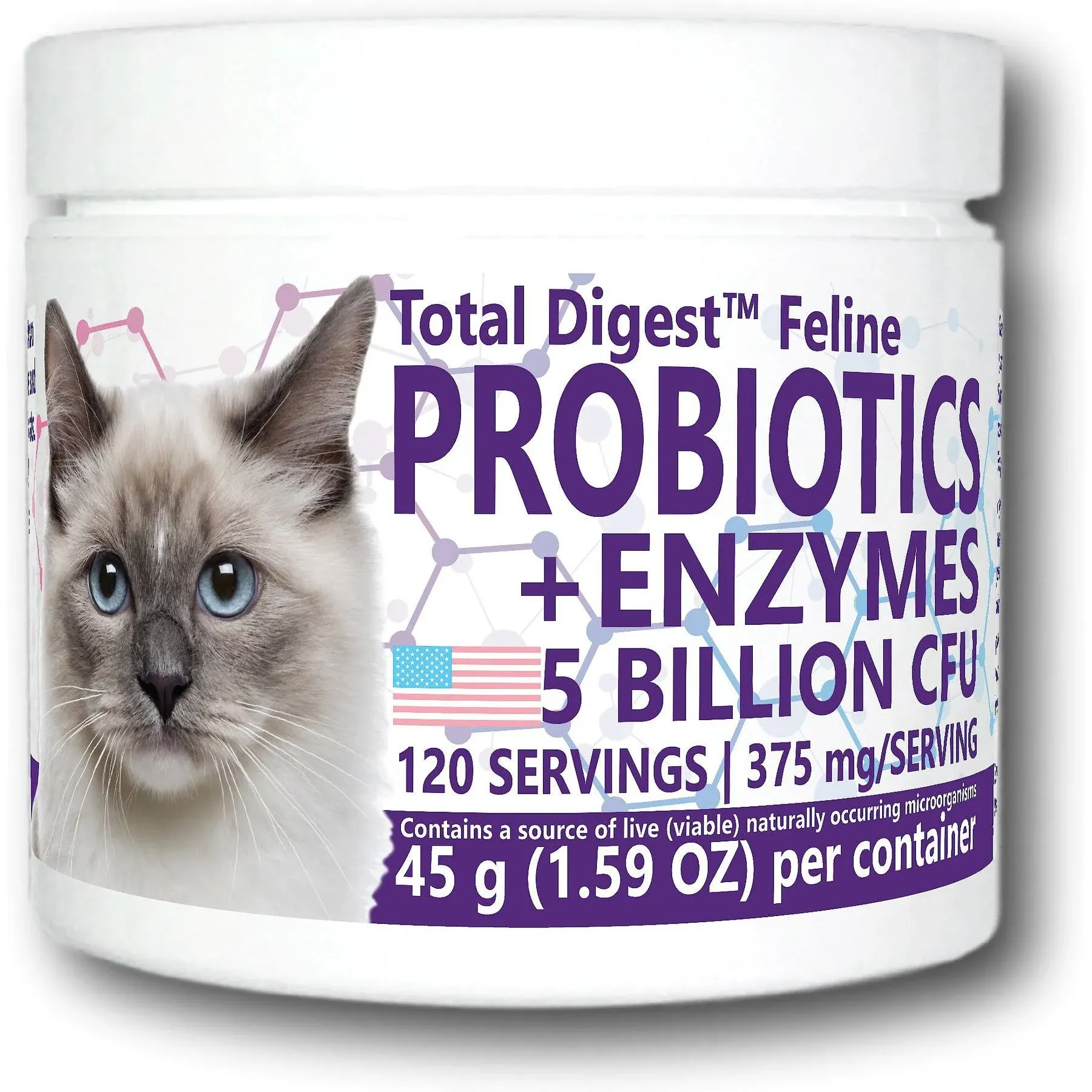 Total Digest Feline Probiotics and Enzymes for Cats