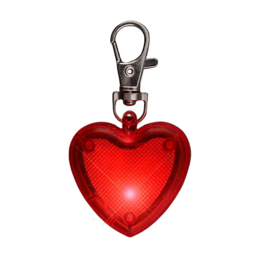 Blinkee Flashlight Blinkers Heart Personal Safety Emergency Keychain Set Red