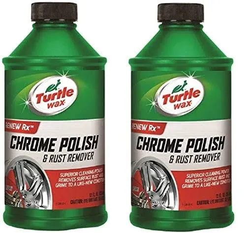 Turtle Wax T-280RA Chrome Polish & Rust Remover - 12 oz. - 2 Pack