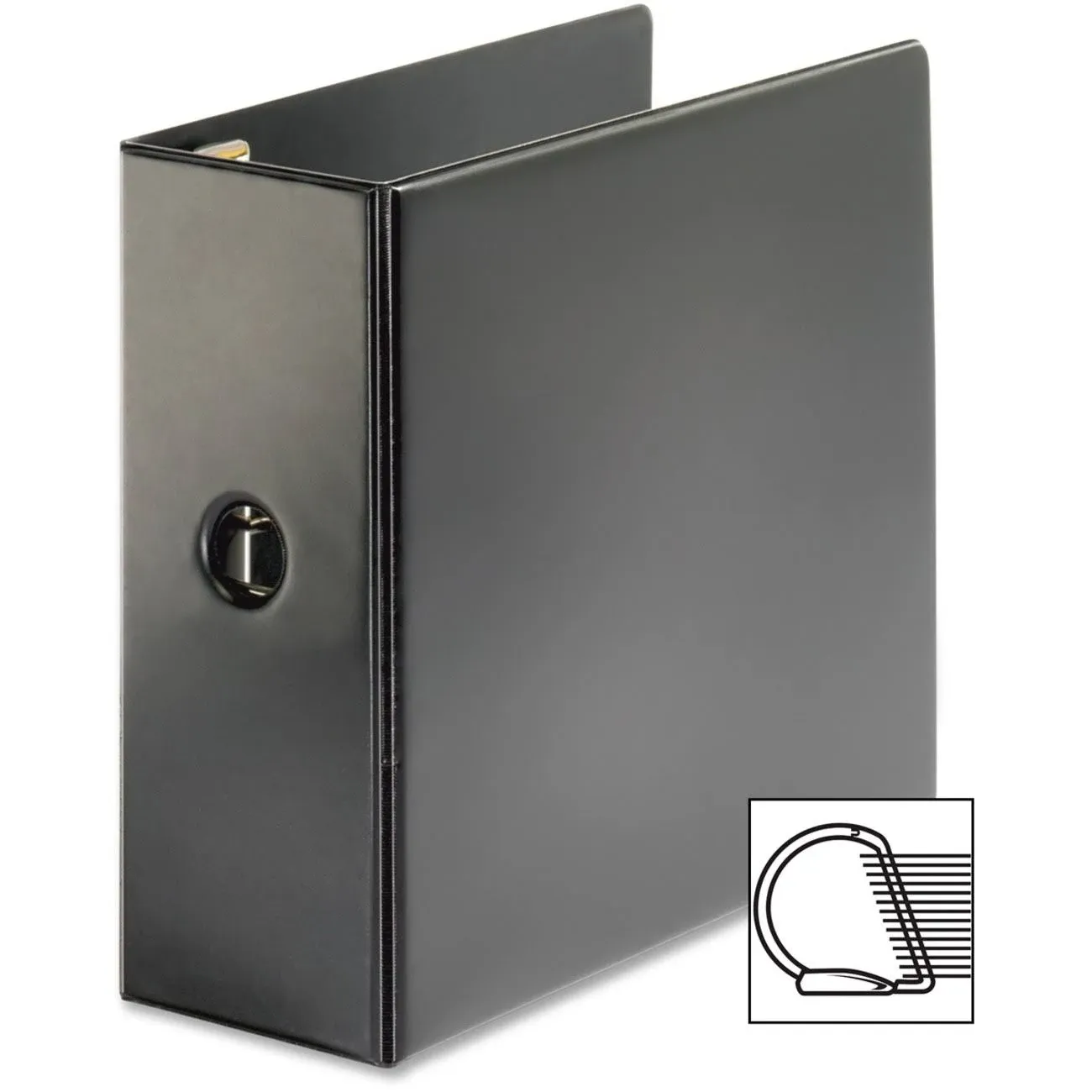 Cardinal Brands Premier Easy Open Locking Slant-D Ring Binders 3 Rings 5" Capacity 11 x 8.5 Black 18762CB