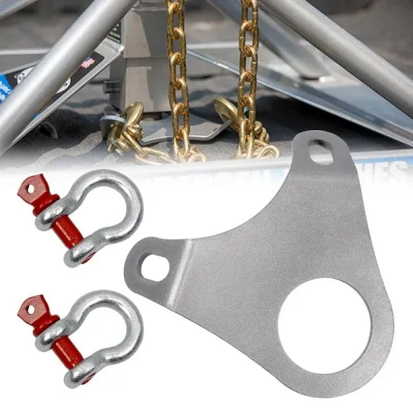 RYANSTAR RACING 5th Wheel Ultimate Connection Safety Chains Plate Towing Accessories with 1/2in Shackles