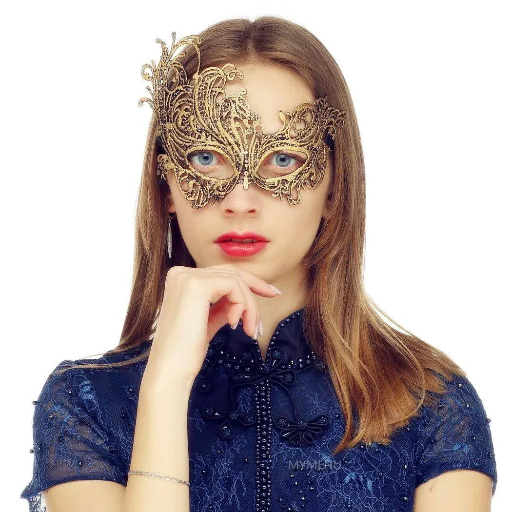 MYMENU Masquerade Mask for Women Venetian Lace Eye Mask for Party Prom Ball ...