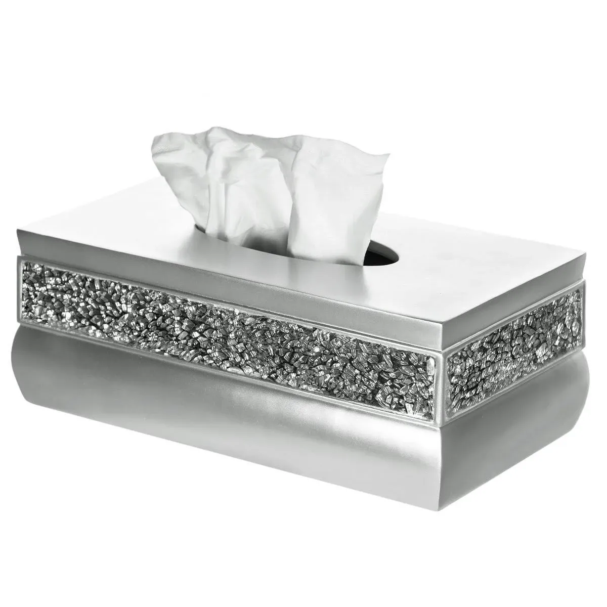 Mosaic Glass Tissue Box Cover - Durable - Space-Saving - 10.25&#034;l x 5&#034;w x 3.2&#034;h