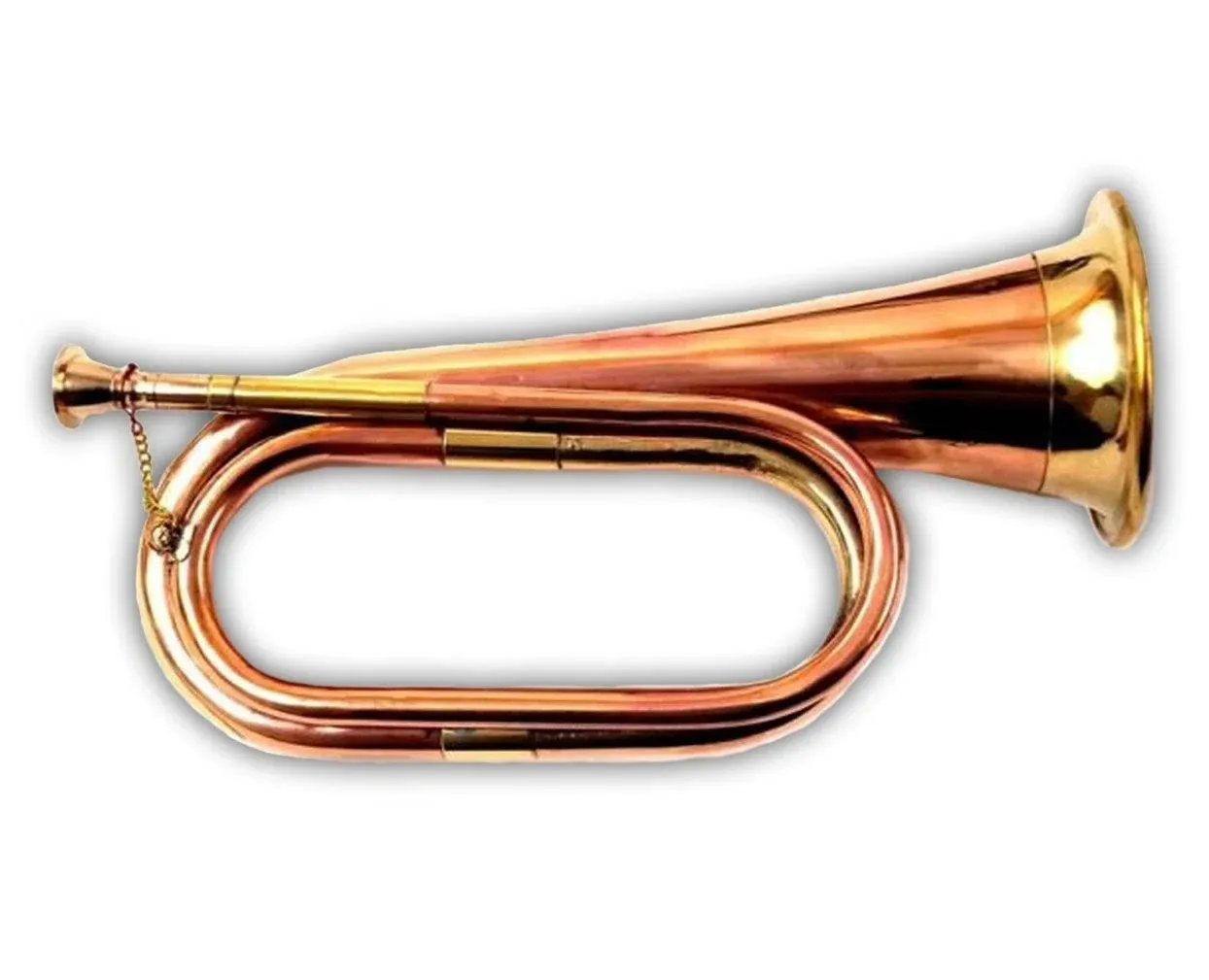 AnNafi Copper Bugle | Solid Copper Bugle US Military Cavalry Horn | Boy Scout ...