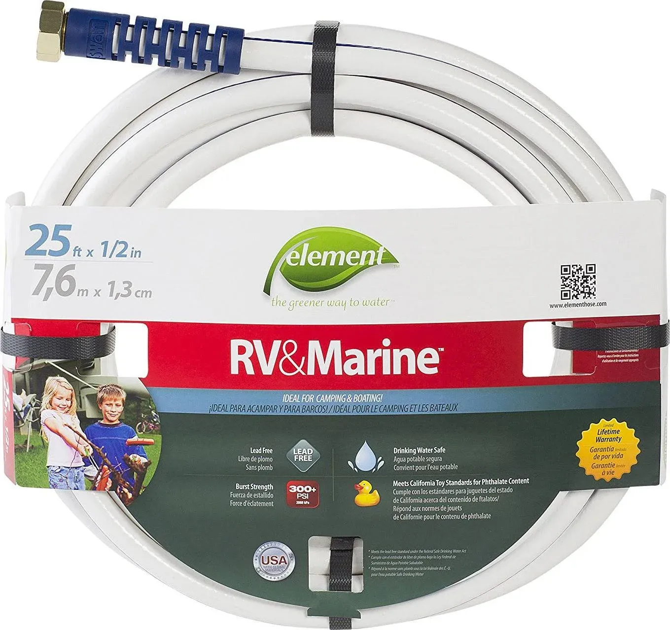 Element RV & Marine Drinking Water Safe Hose- 25'