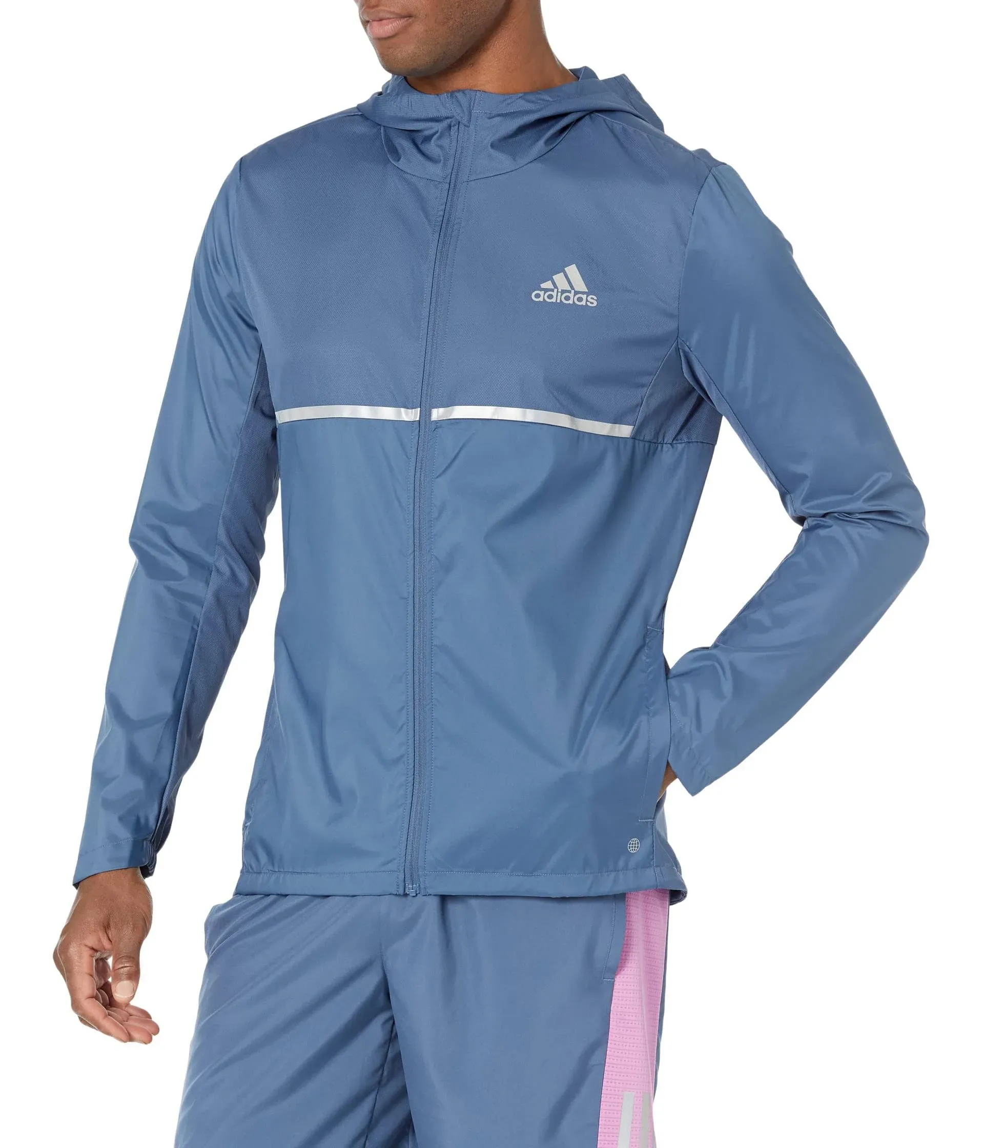 Adidas Own The Run Jacket Wonder Steel S Mens