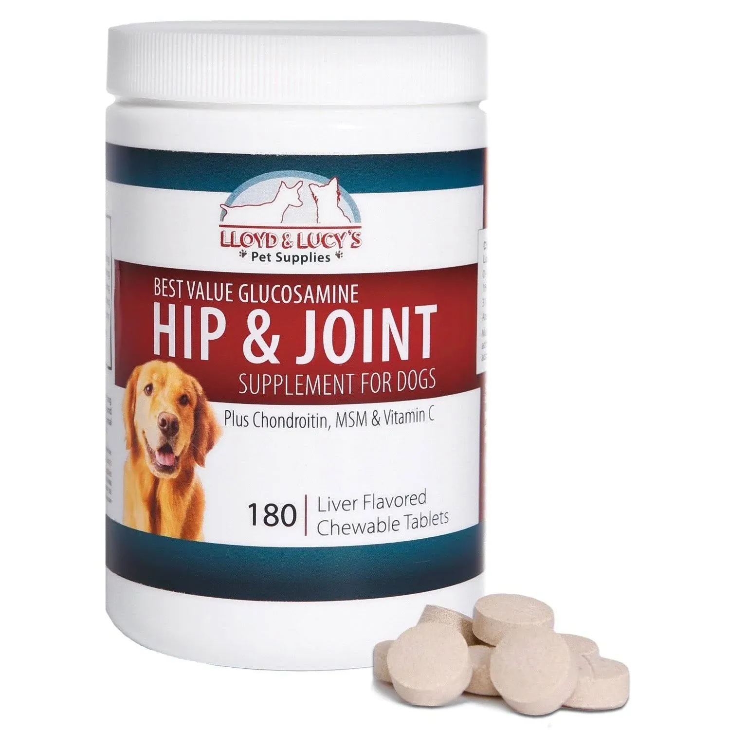 Best Value Glucosamine for Dogs Hip and Joint Supplement with Chondroitin MSM and ...