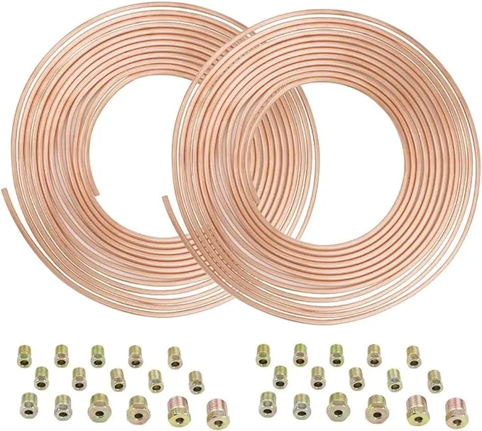 25 ft 3/16 Copper Coated Brake Line Kit Complete Replacement Brake or Fuel Tubin